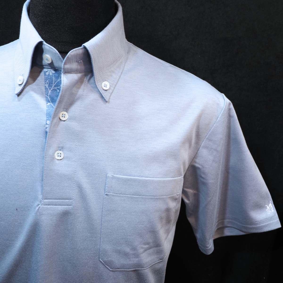【半袖 L】ポロシャツ　N326131-1 メランジサックス