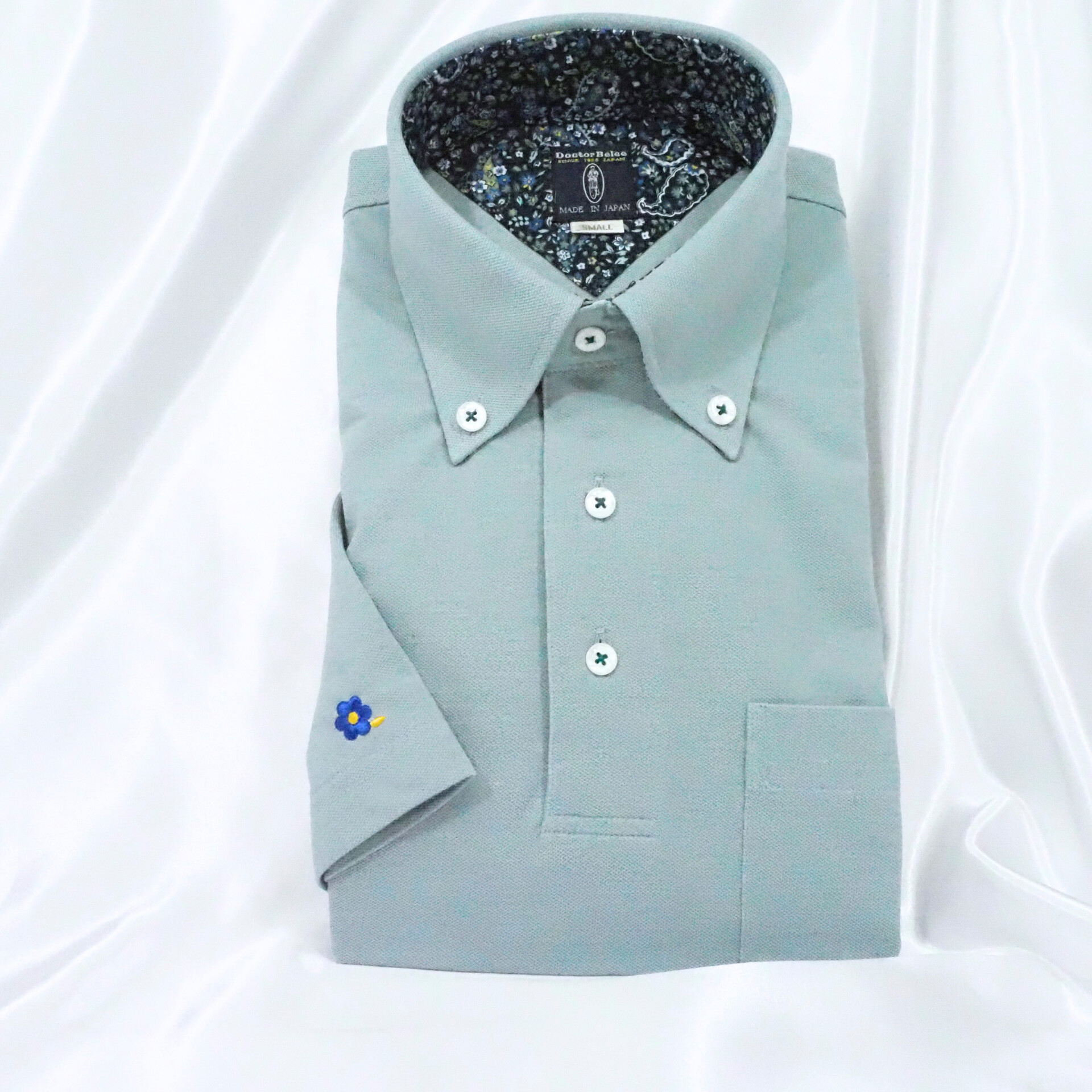 【半袖 L】ニットポロシャツ　324983-1　パールグリーン