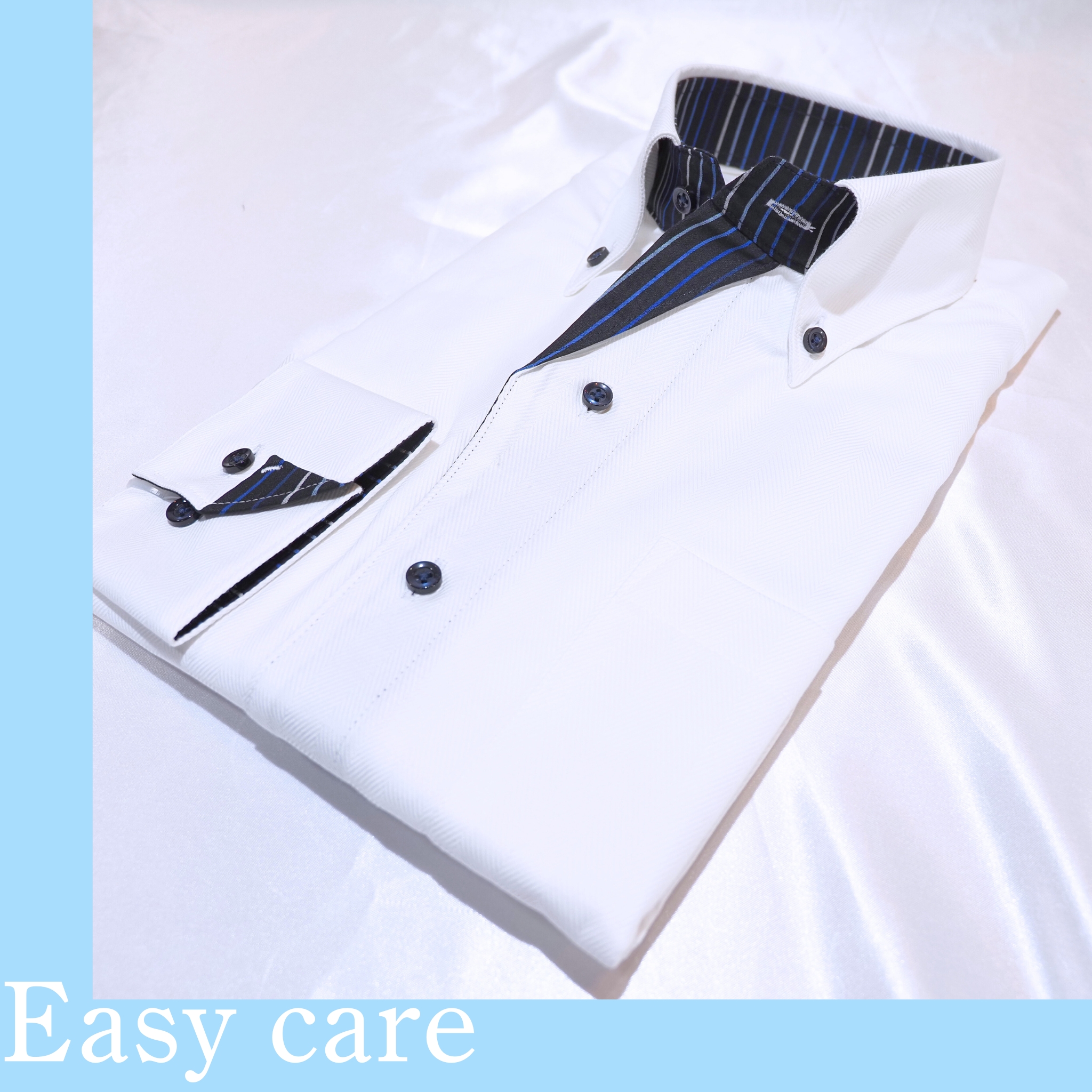Easy care 長袖シャツ｜ホワイト・M