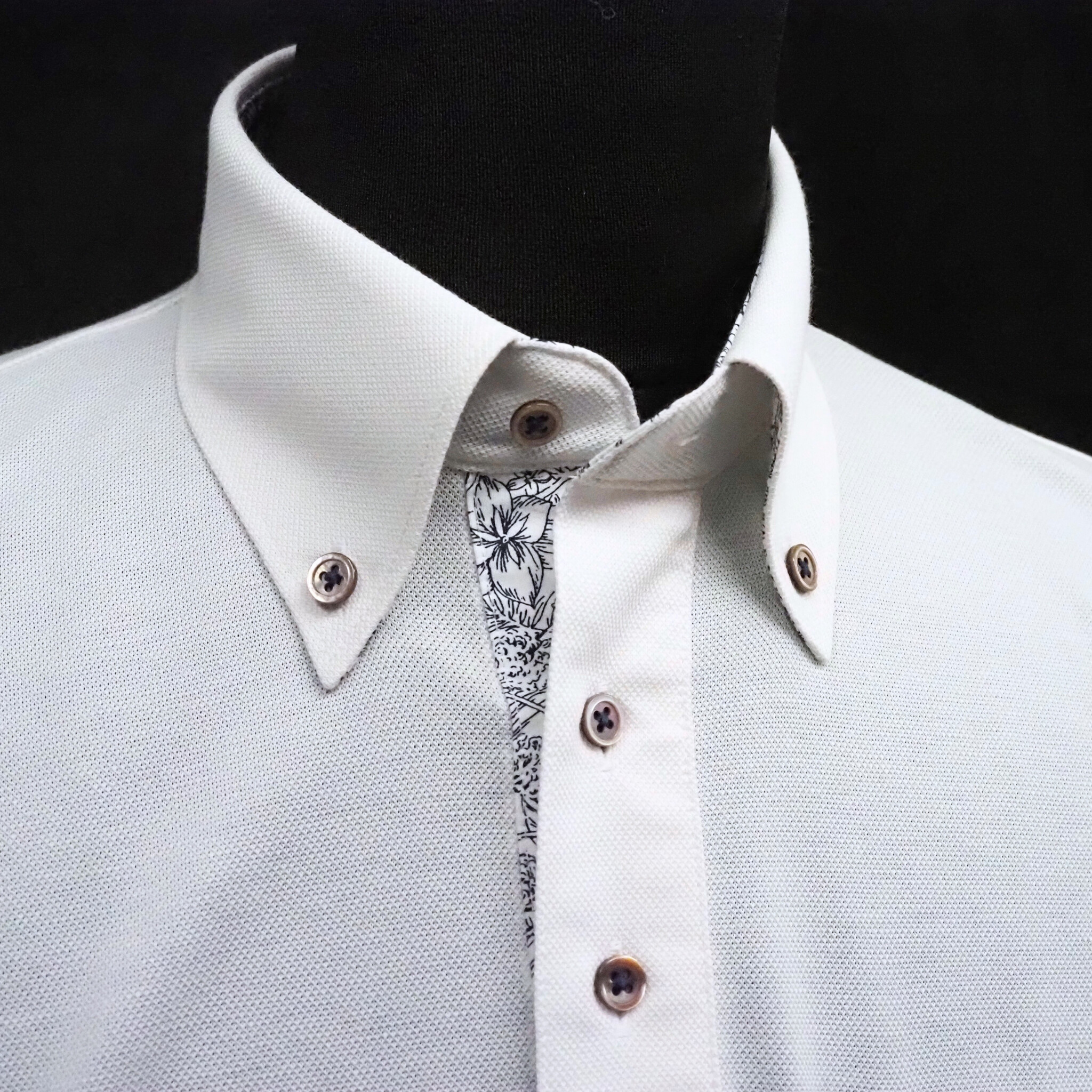 【半袖 M】ニットポロシャツ　324986-1　オフベージュ