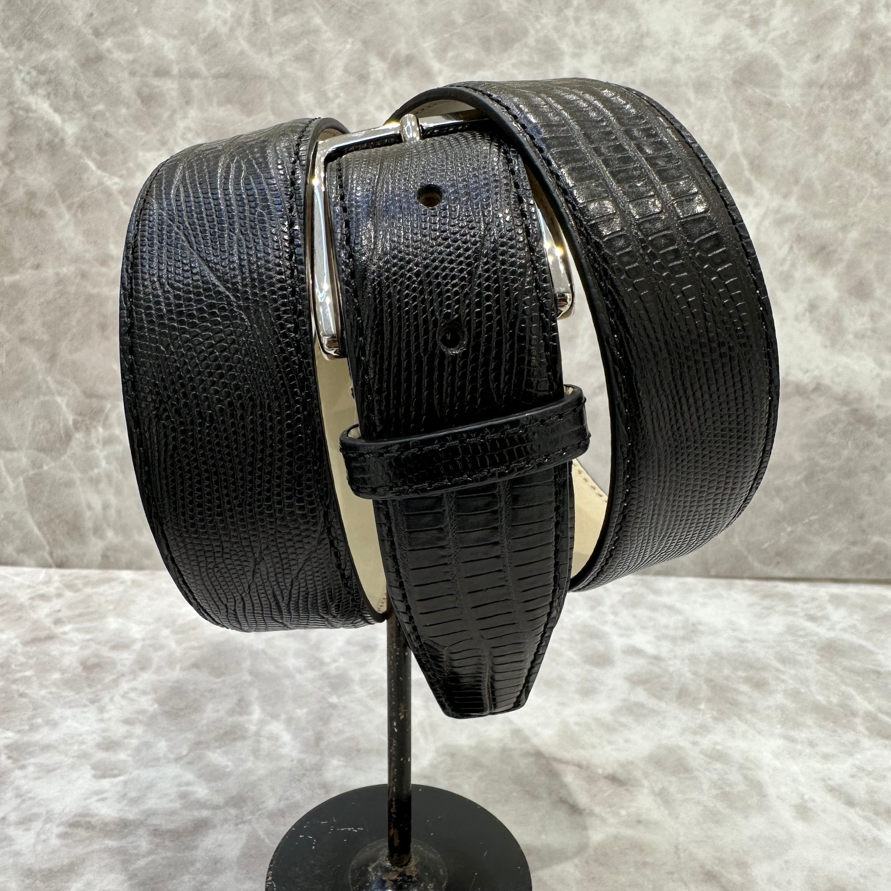 イタリア製 本牛革ベルト【ブラック】