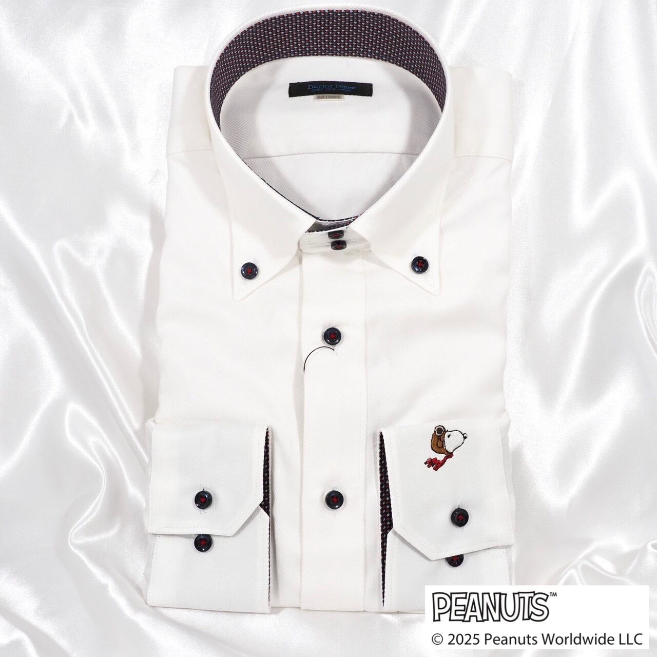 【PEANUTS】スヌーピー刺繍限定ワイシャツ　【S】