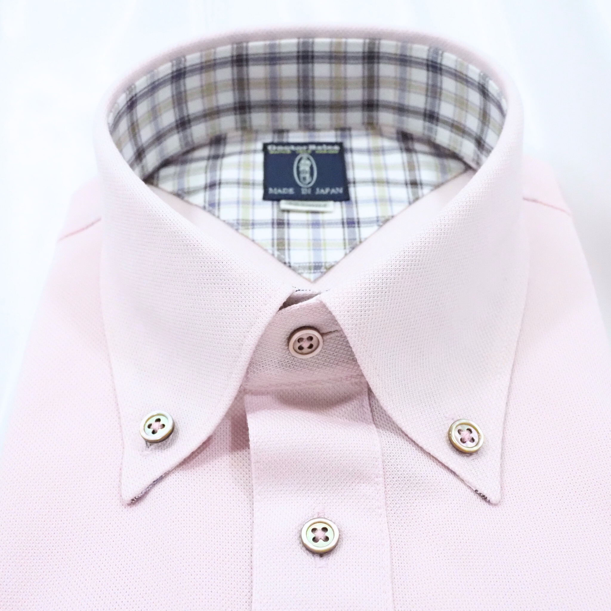 【半袖 L】ニットポロシャツ　324986-2　ピンク