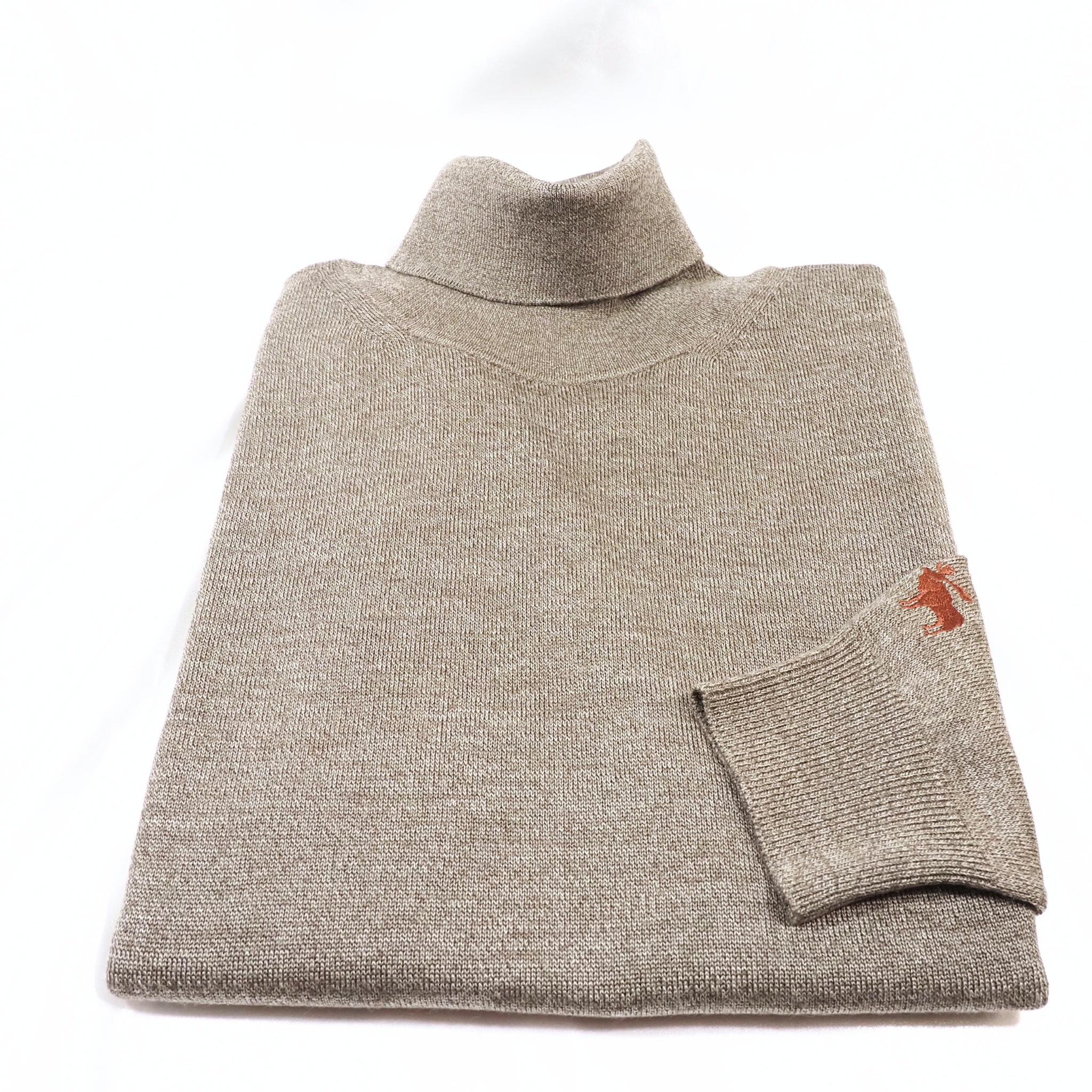 【オリジナルタートルネックニット　Mサイズ】ベージュ　KN5102-25DB-3
