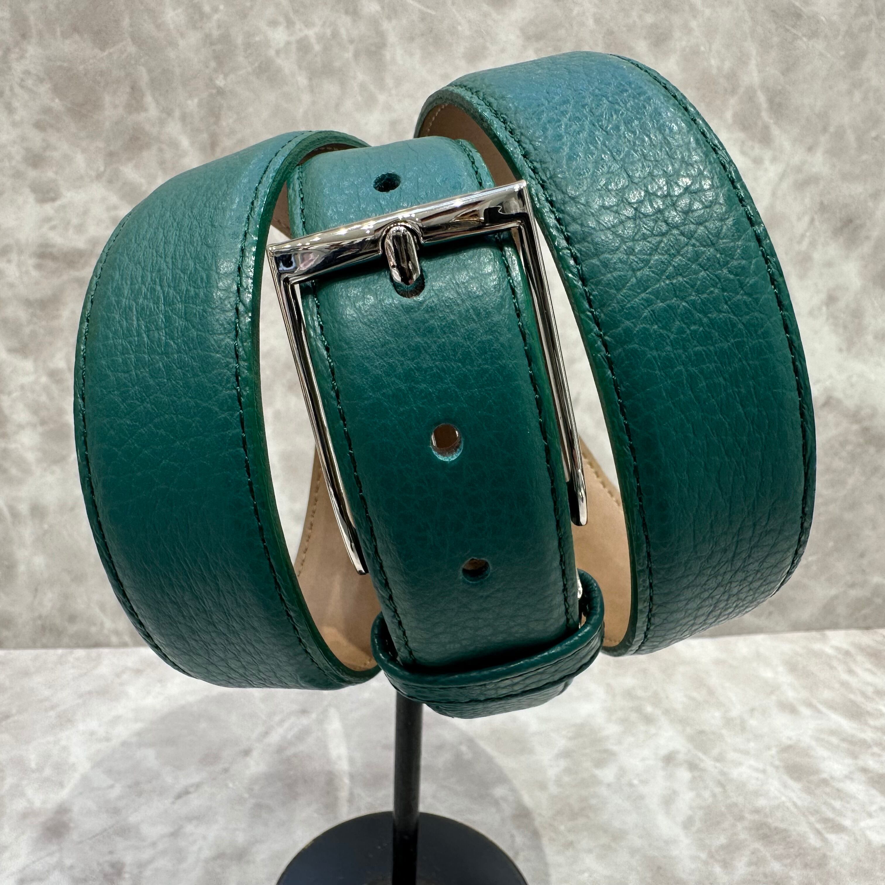 日本製ベルト<イタリアレザー>　【グリーン】