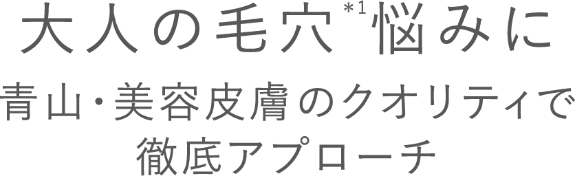 大人の毛穴悩みに青山・美容皮膚のクオリティで徹底アプローチ