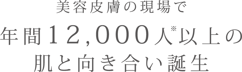 美容皮膚の現場で年間12,000人以上の肌と向き合い誕生