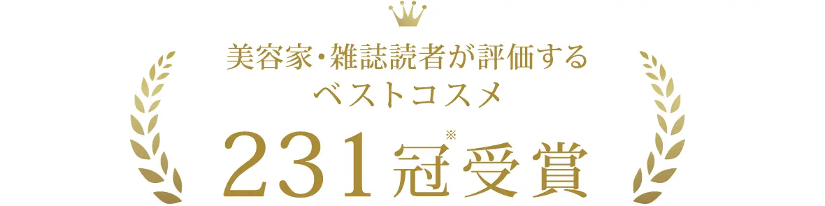 美容家・雑誌読者が評価するベストコスメ183冠受賞
