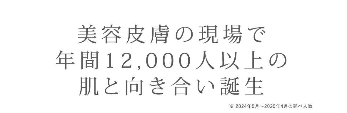 美容皮膚の現場で年間14,500人以上の肌と向き合い誕生