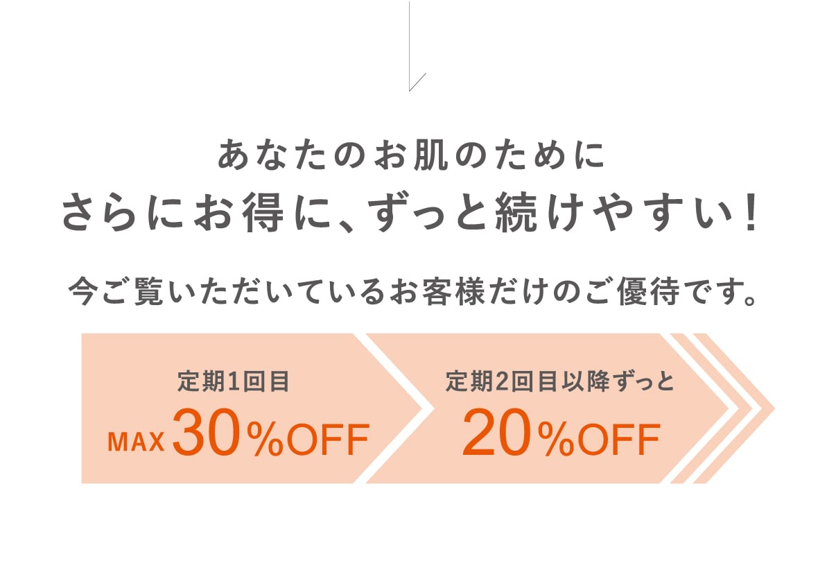あなたのお肌のためにさらにお得に、ずっと続けやすい！