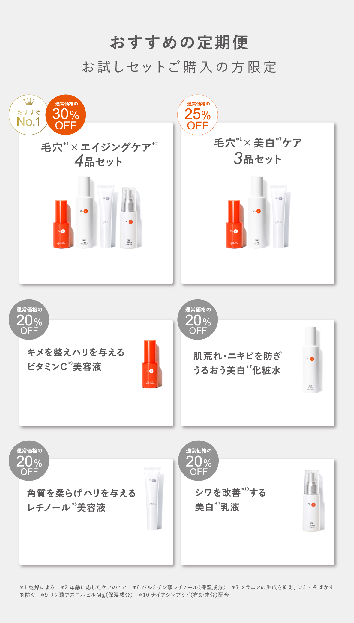 おすすめの定期便