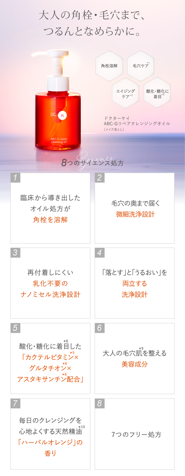 大人の角栓・毛穴まで、つるんとなめらかに。
