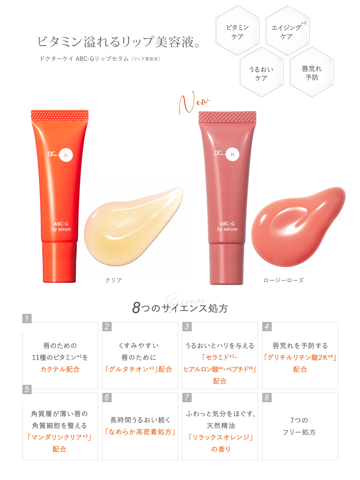 ビタミン溢れるリップ美容液