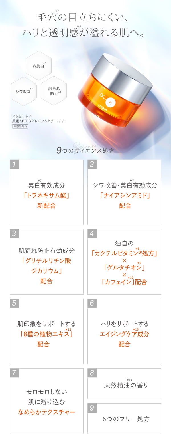 毛穴の目立ちにくい、ハリと透明感が溢れる肌へ。
