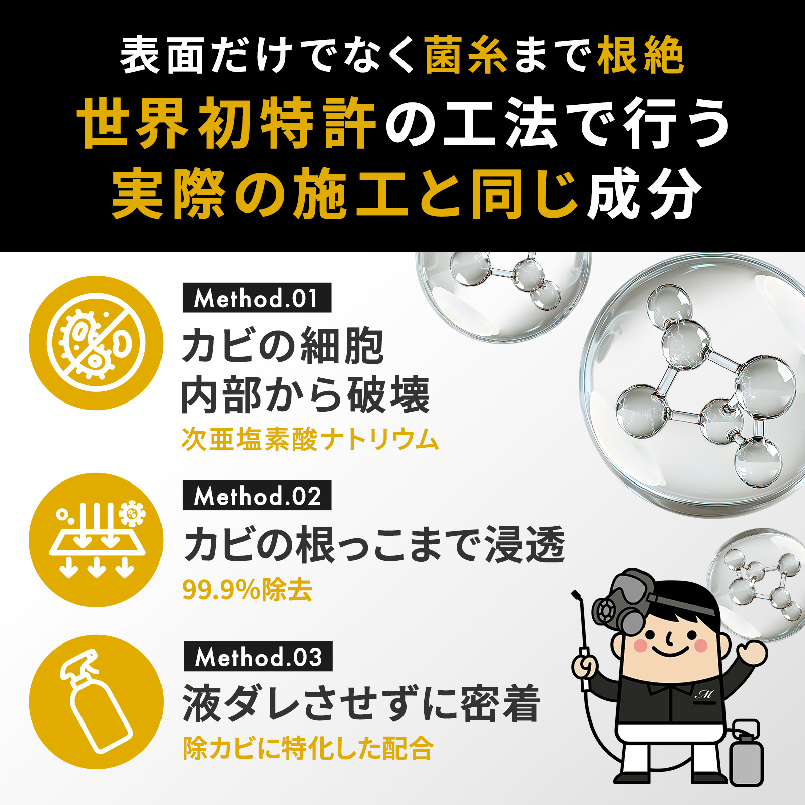 【送料無料】<br>カビ取りマイスター除カビ（スプレー） 