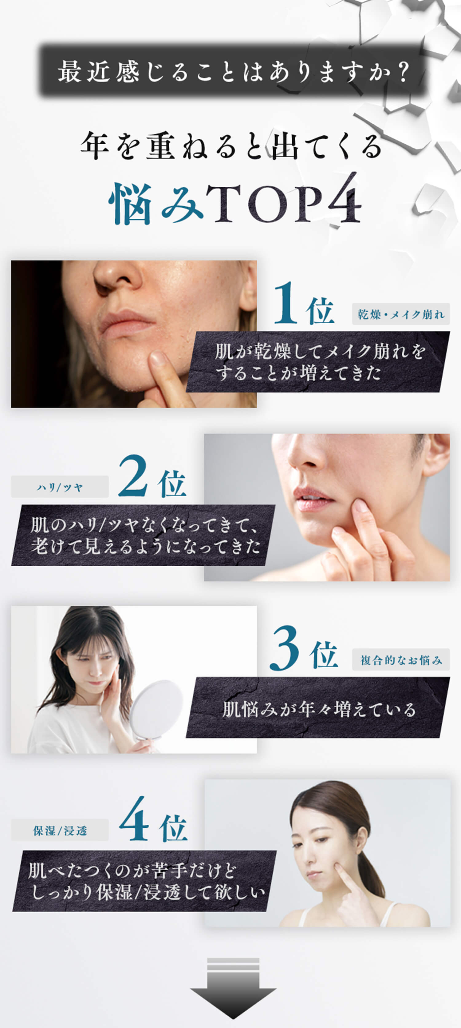 最近感じることはありますか？ 年を重ねると出てくる悩みTOP4