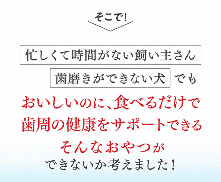 おいしいのに、食べるだけで歯周病対策になる最高のおやつができないか考えました!