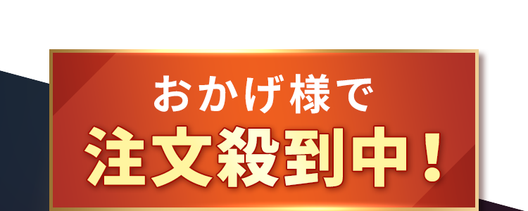 おかげ様で注文殺到中！
