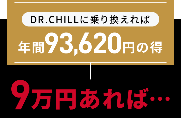 DR.CHILLに乗り換えれば年間122,960円の得