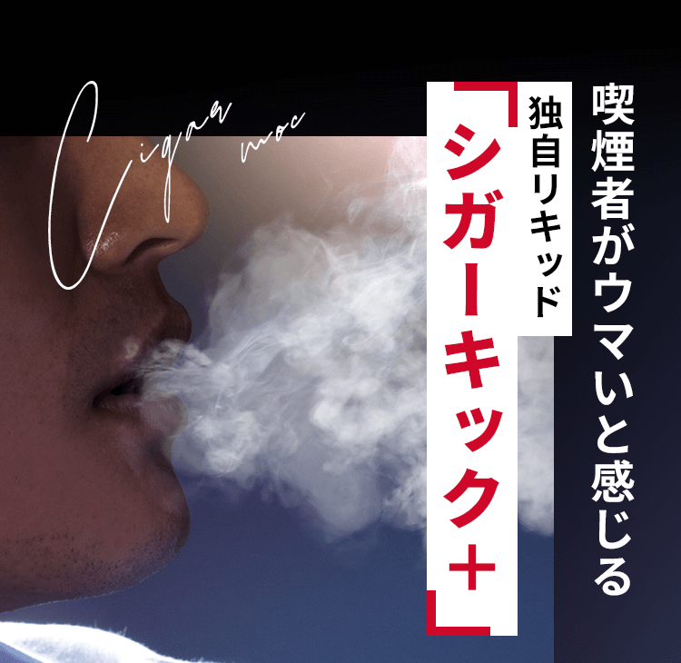 独自リキッドシガーキック＋