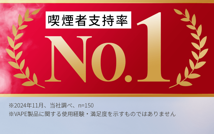 喫煙者支持率No.1