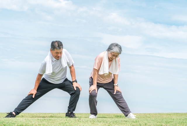 椅子を使った運動をするシニアのイメージ
