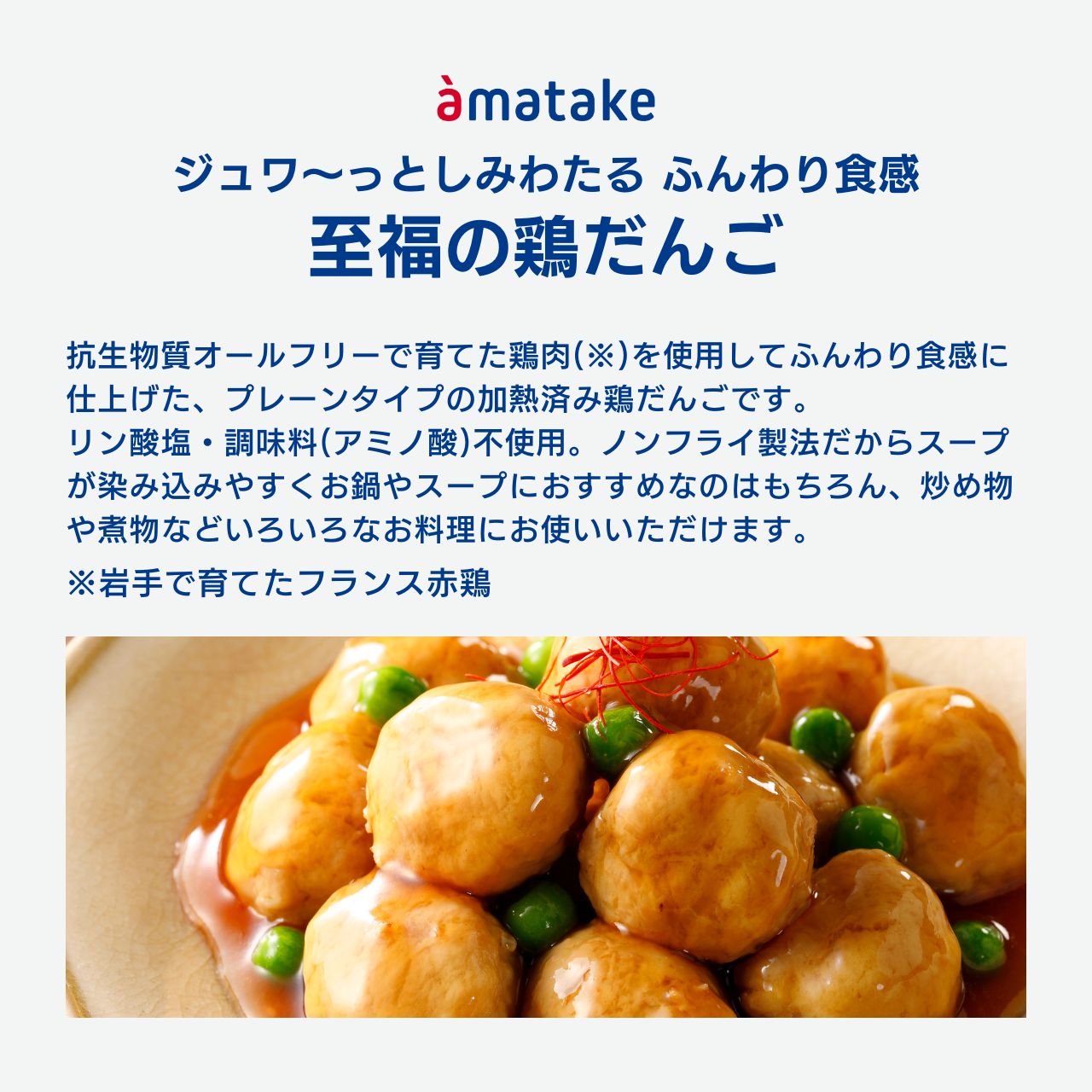 ジュワ〜っとしみわたる ふんわり食感 至福の鶏だんご