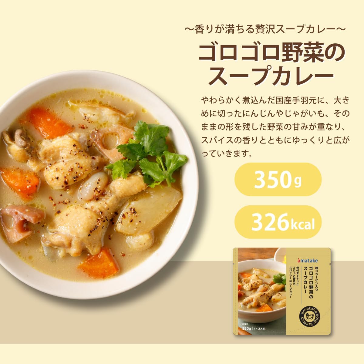 食べるスープ ゴロゴロ野菜のスープカレー