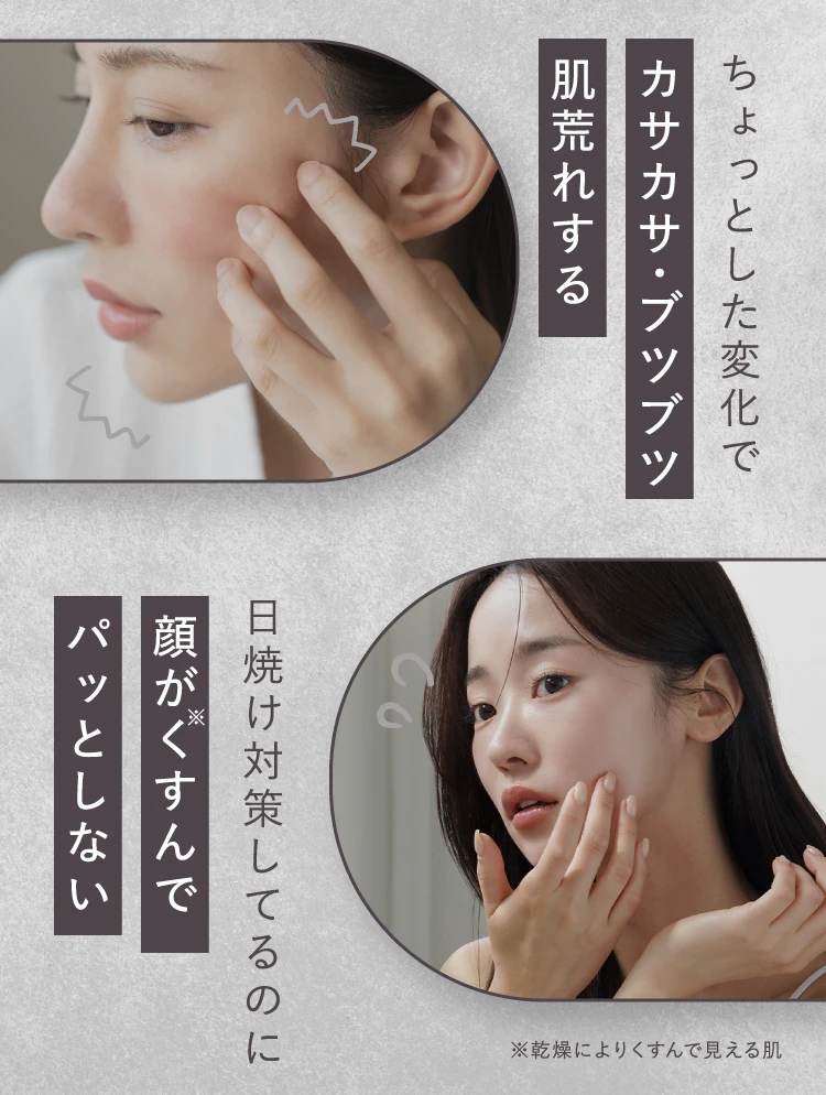 カサカサ・ブツブツ肌荒れする