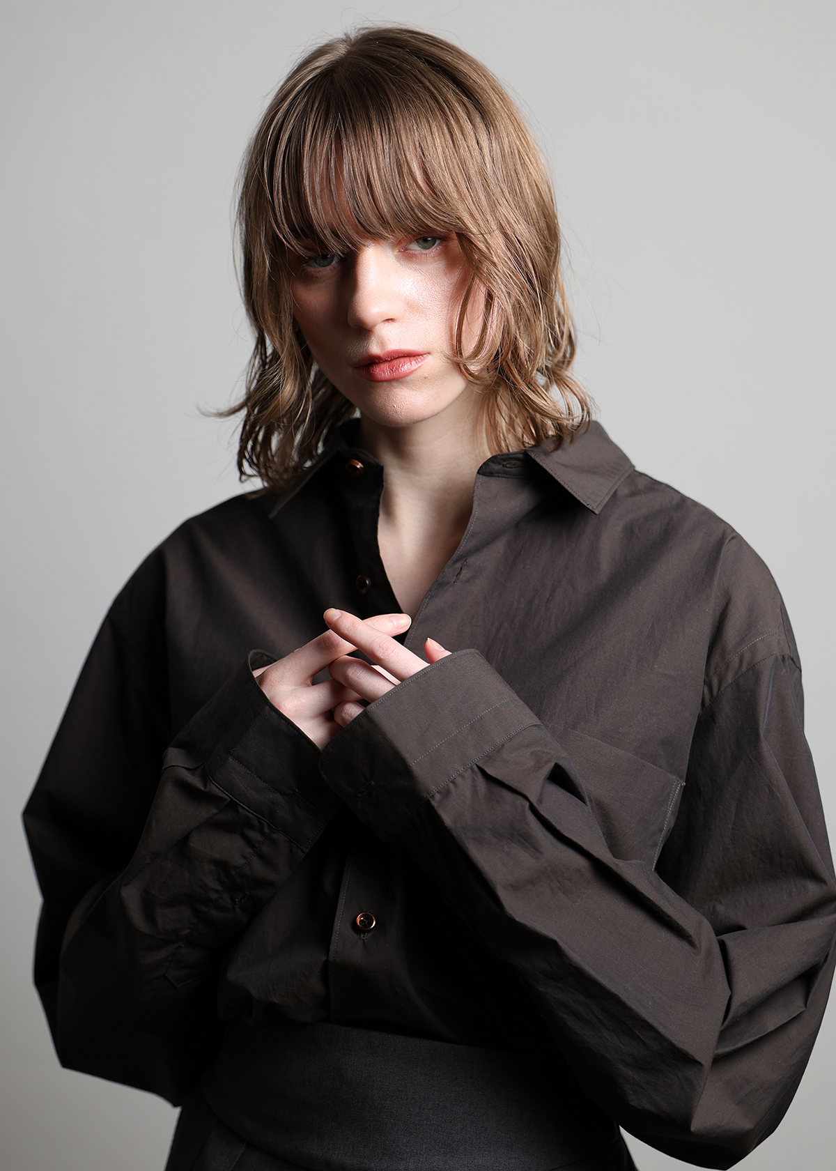 70/1 Compact Typewriter Dress Shirts サイズ: F, カラー: ホワイト