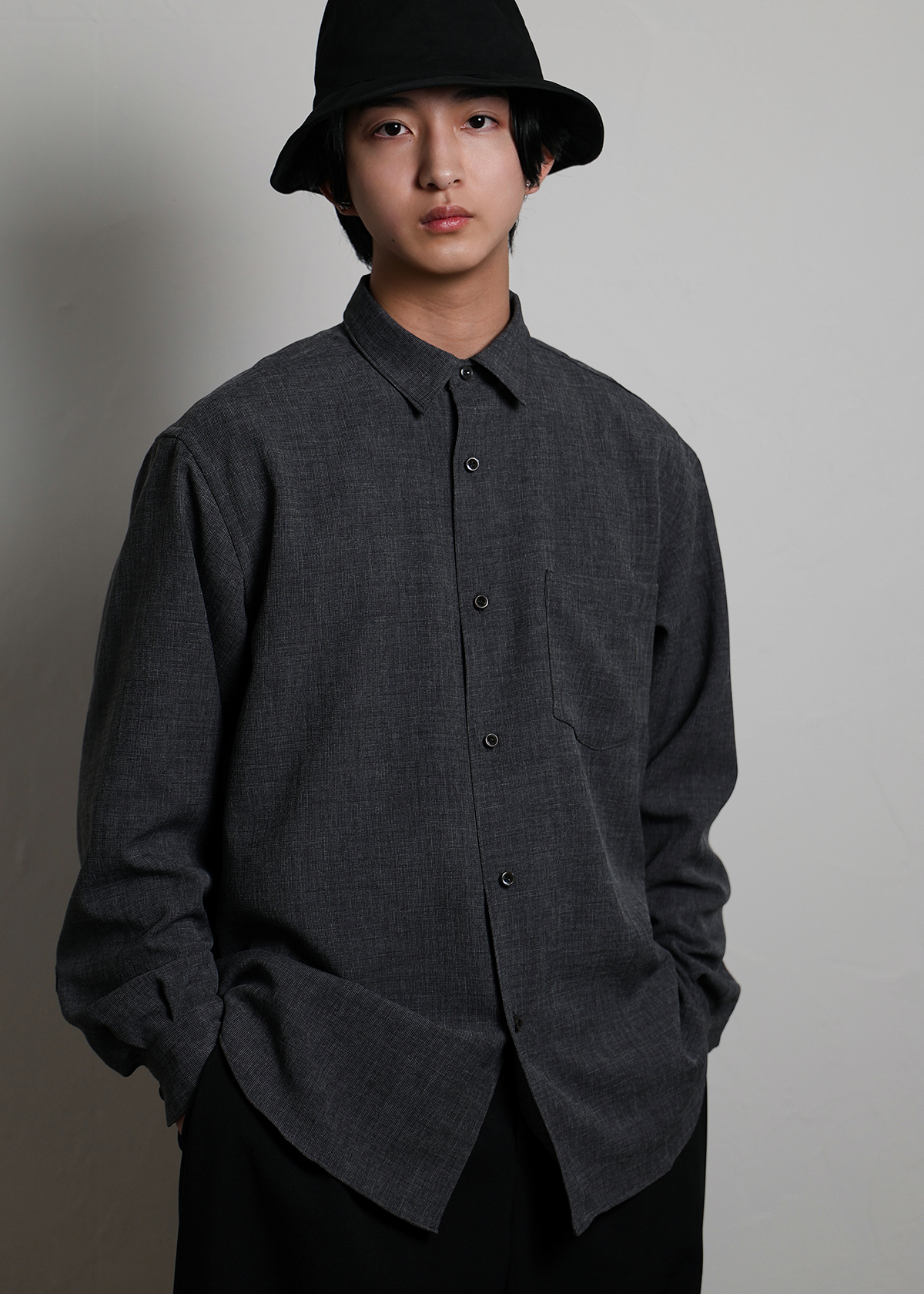 Dry Melange Dobby Chidori Dress Shirts