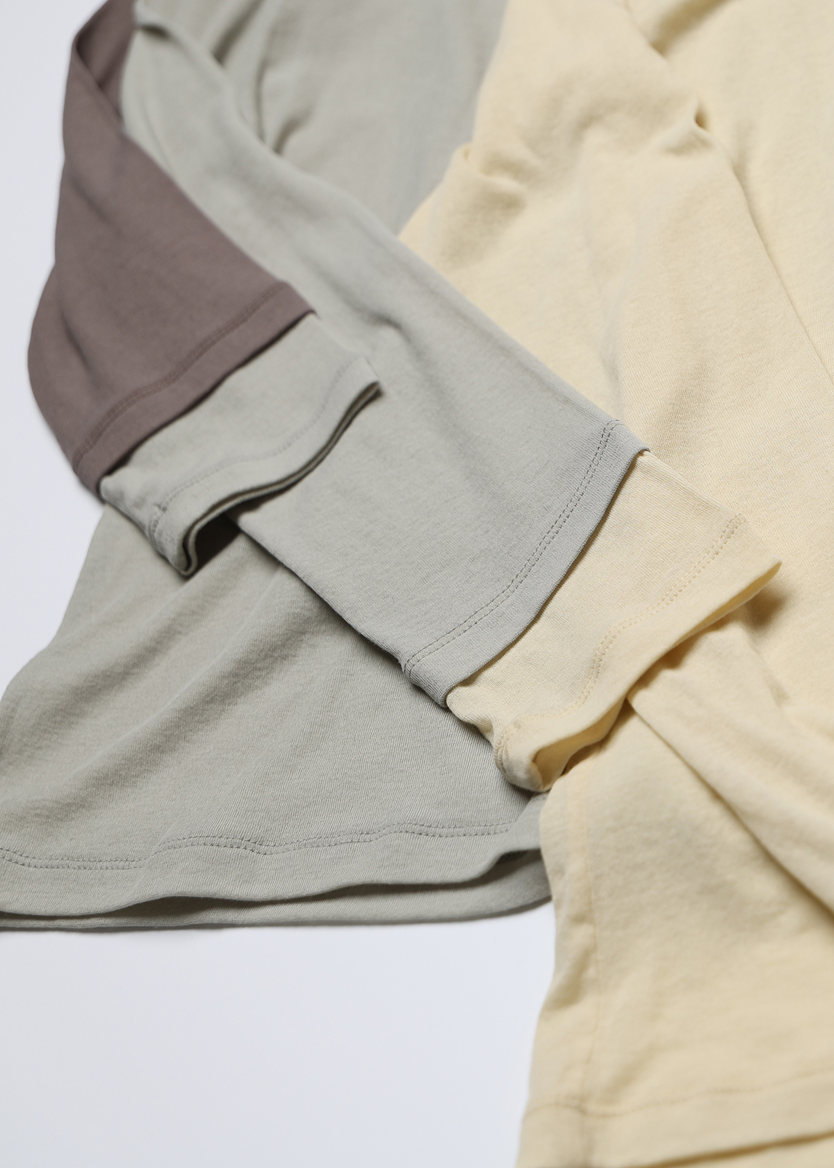 Sheer Hi-Twist Rib Jersey Layer-like LS T サイズ: F, カラー: イエロー