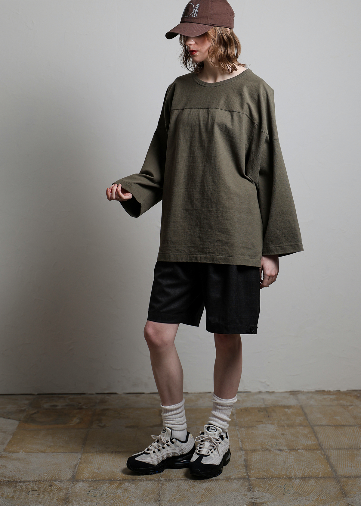 Super 100's -2/1 Wool Glen Plaid Short Pants サイズ: F, カラー: ブルー