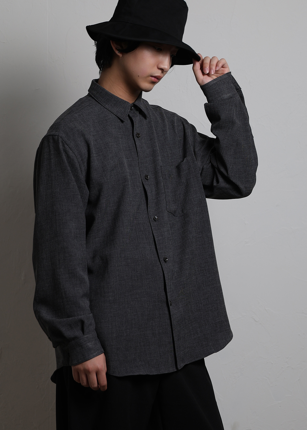 Dry Melange Dobby Chidori Dress Shirts