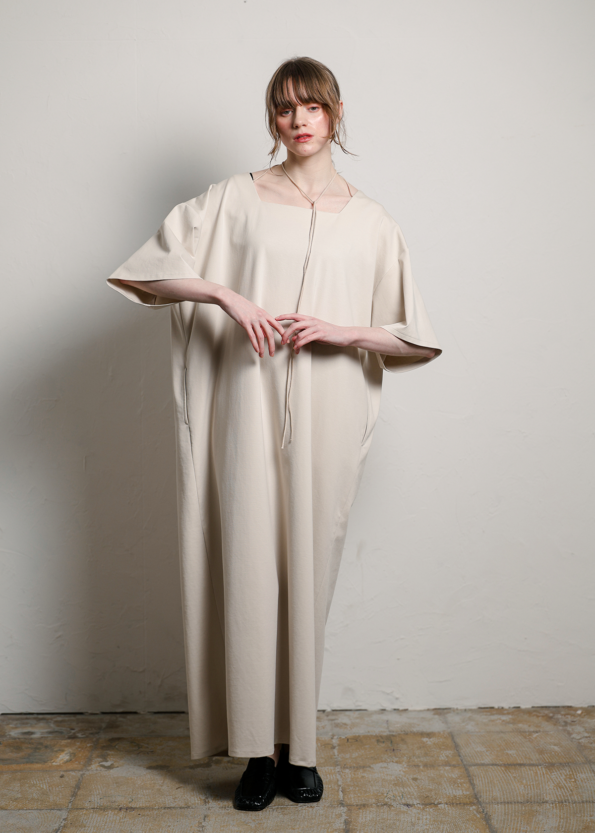 Silky Stretch Ponte 2Way OP サイズ: F, カラー: クリーム