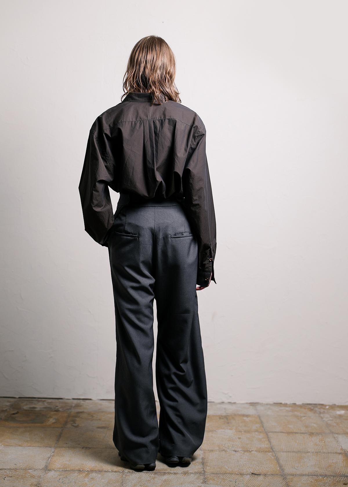 Linenlike Easy Adjust Pants サイズ: M, カラー: グレー