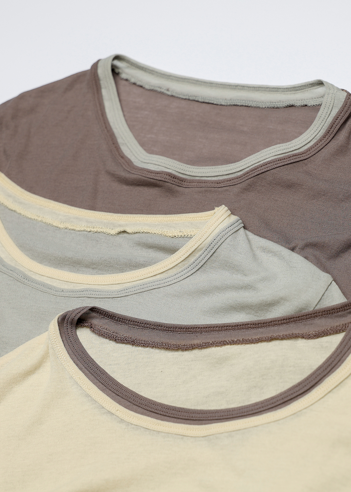 Sheer Hi-Twist Rib Jersey Layer-like LS T サイズ: F, カラー: イエロー