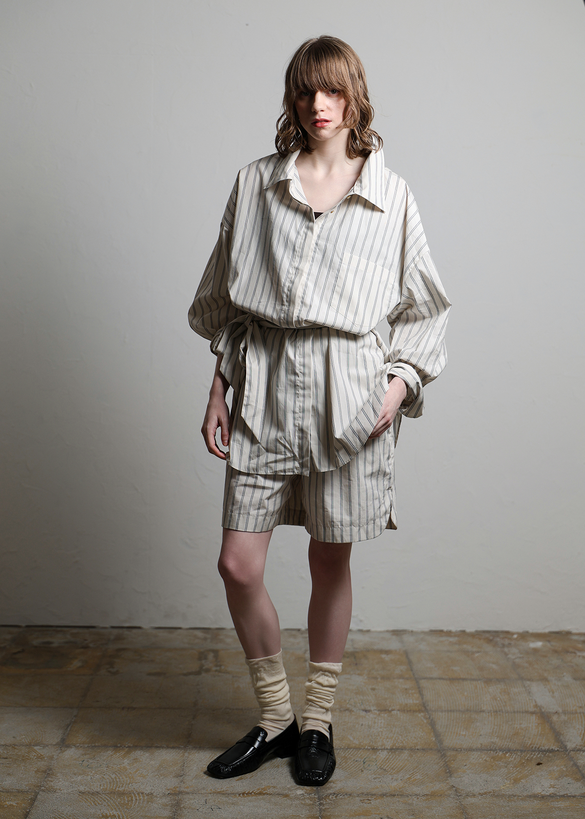 Supima Cotton Typewriter Stripe Big Shirts