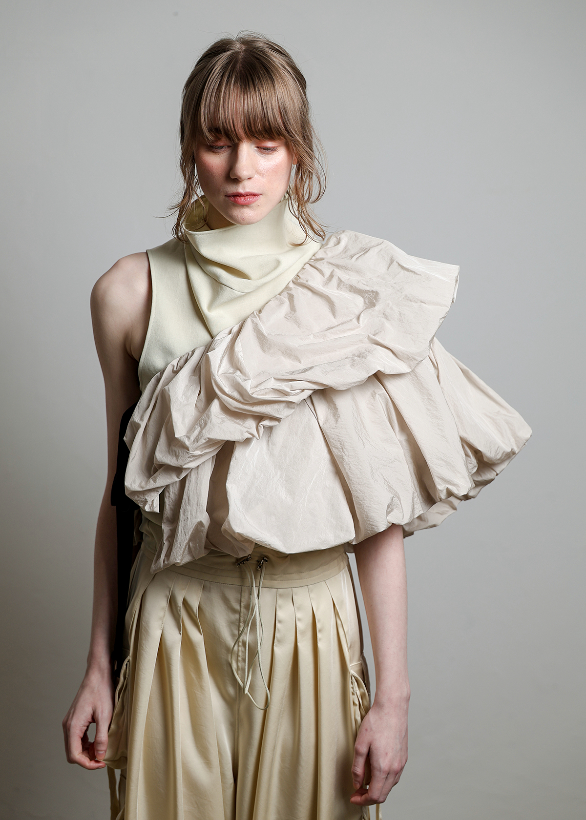 Vintage Nylon Way Bolero サイズ: F, カラー: ベージュ