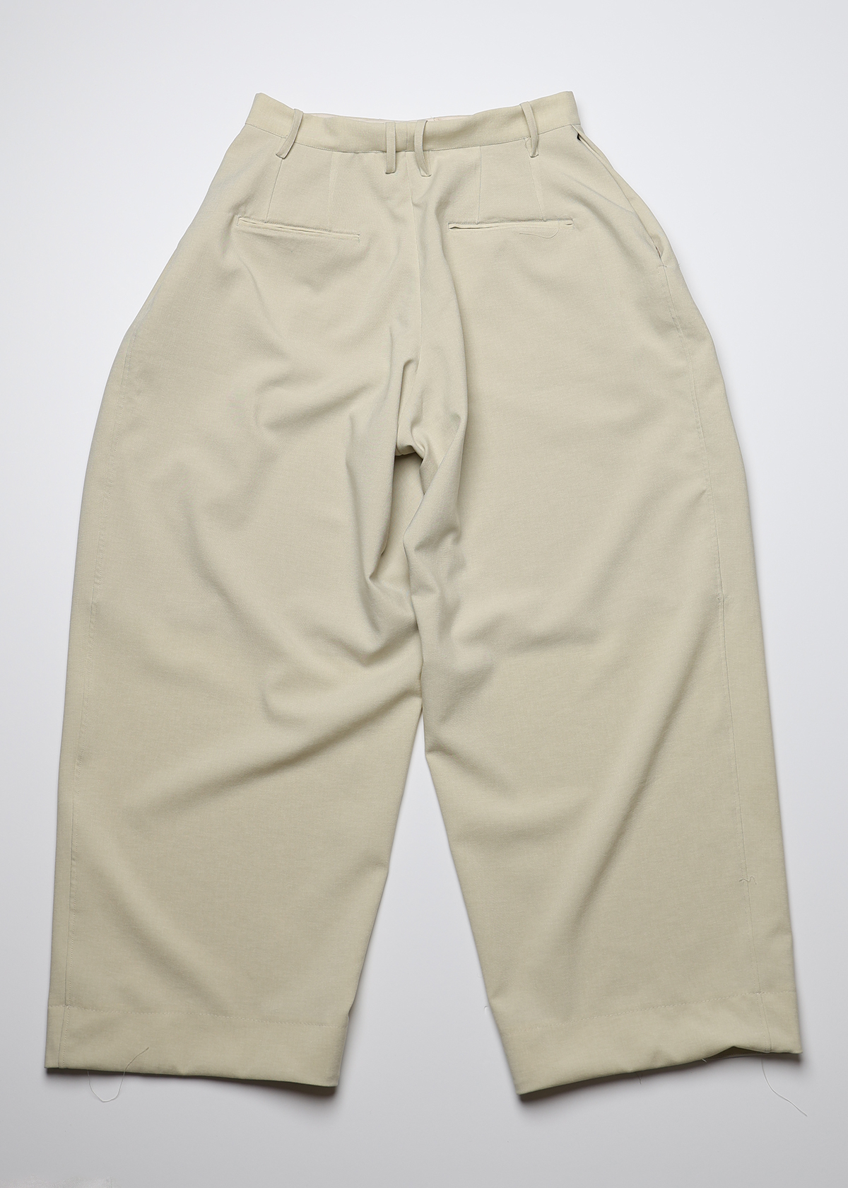 Matte Stretch Side Tuck Pants サイズ: F, カラー: ベージュ