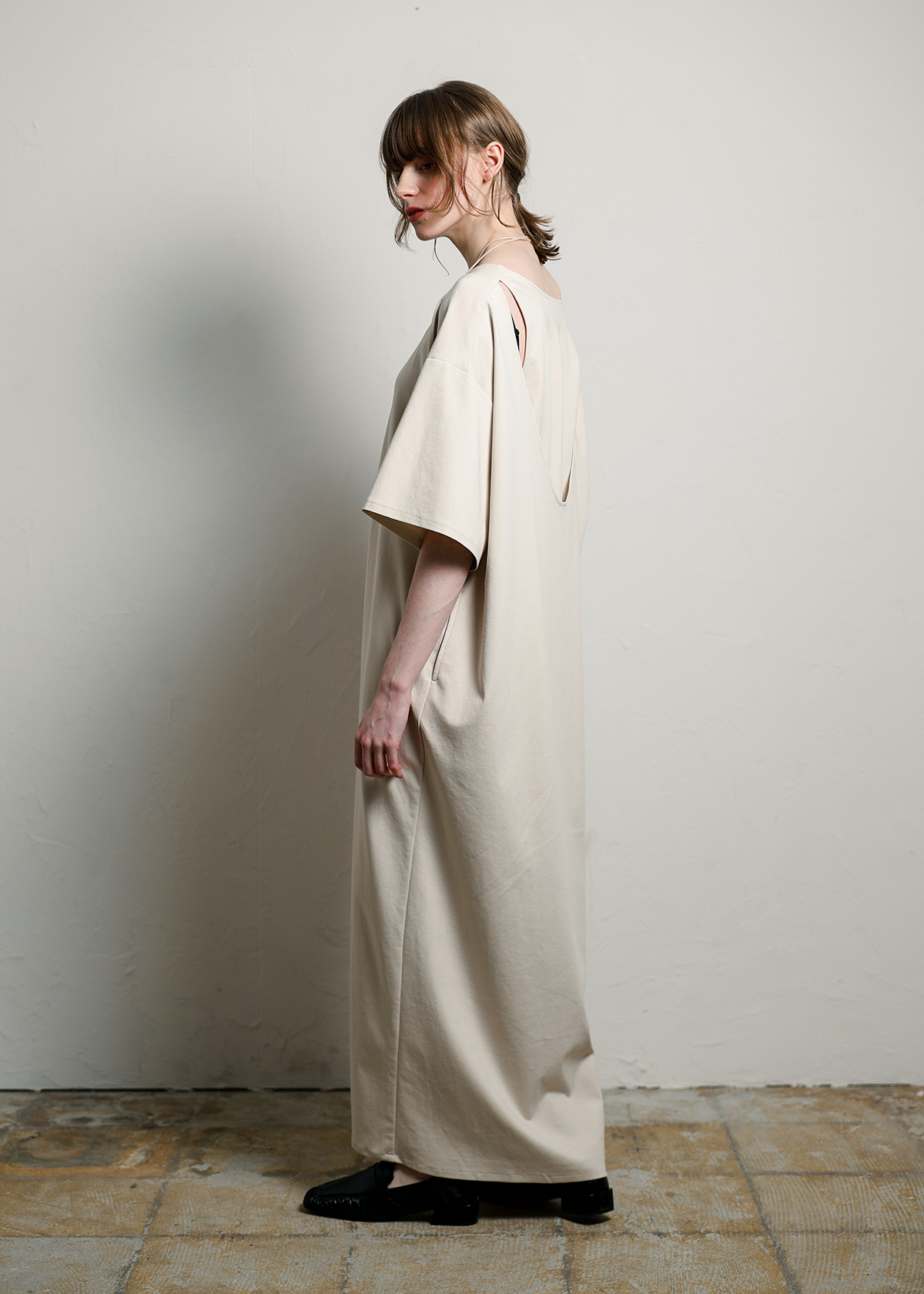 Silky Stretch Ponte 2Way OP サイズ: F, カラー: クリーム