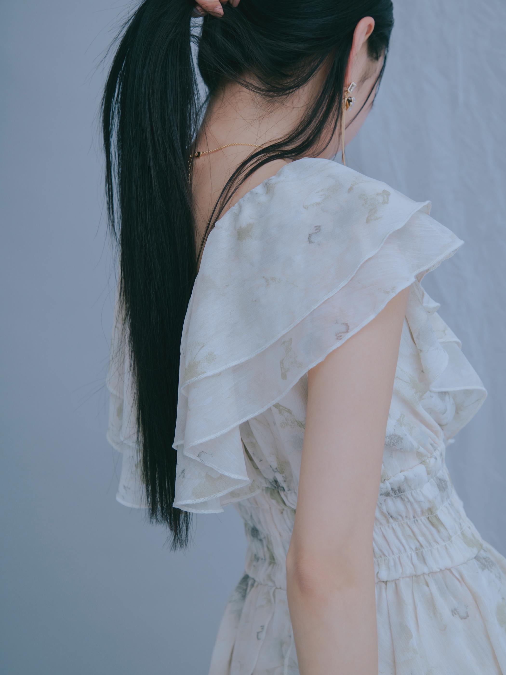 Watercolor Ruffle Dress
