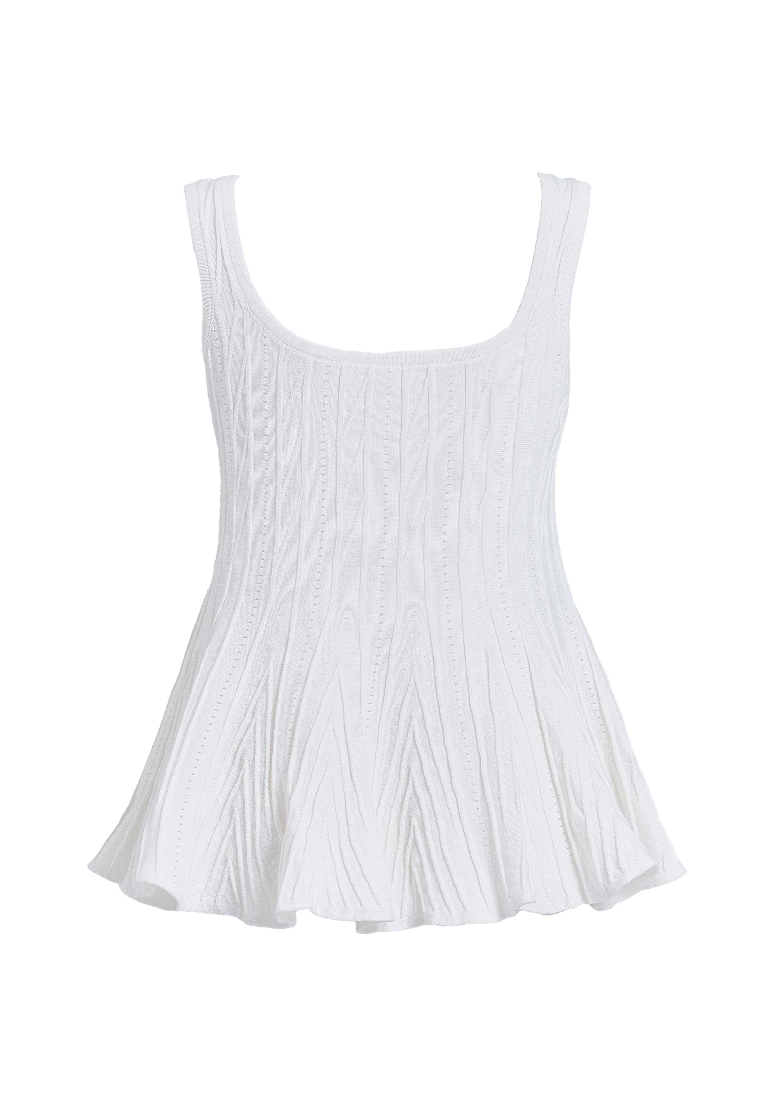【JOUR by Crayme,】Emboss Peplum Knit