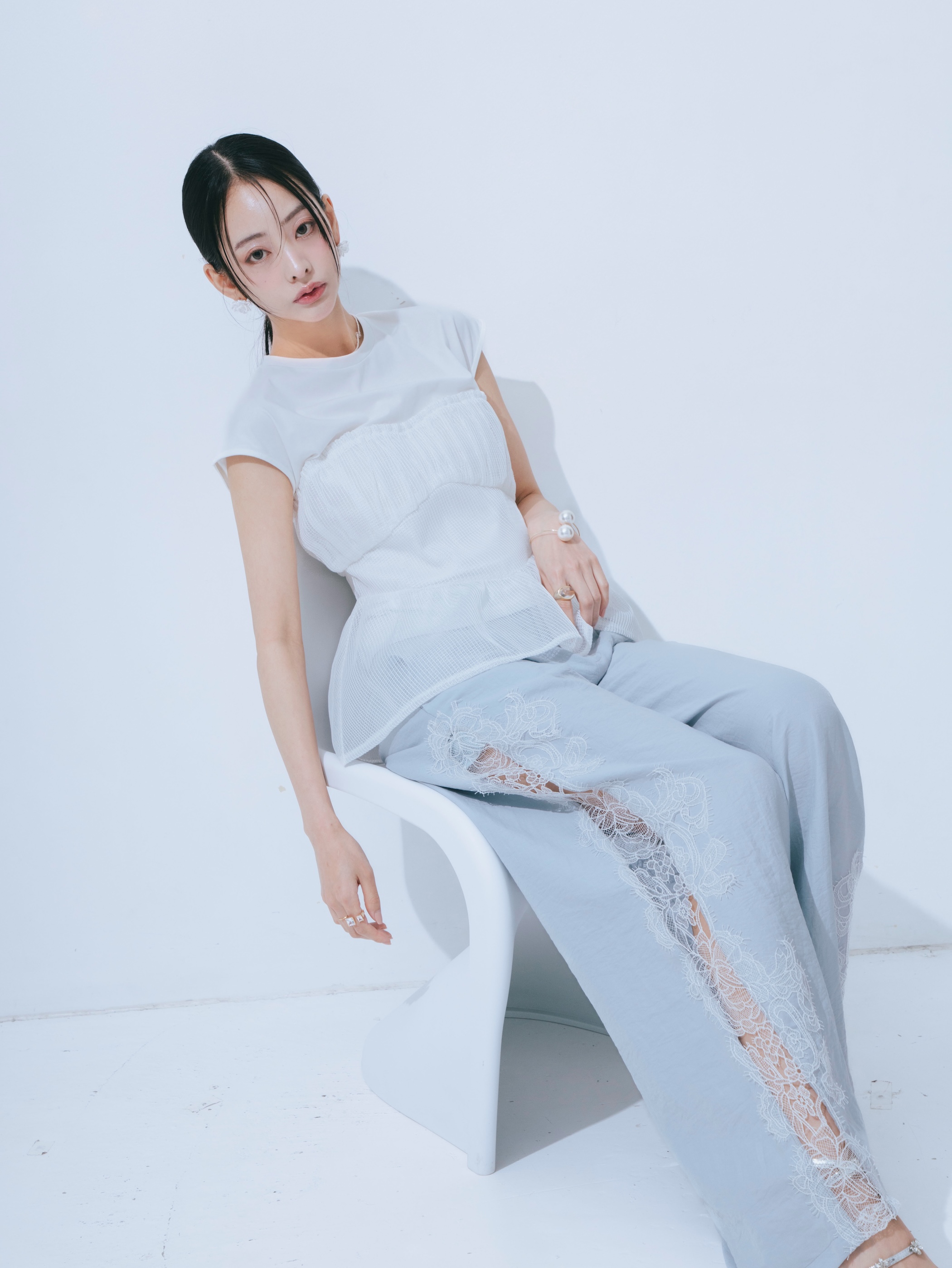 【JOUR by Crayme,】Side Lace Pants