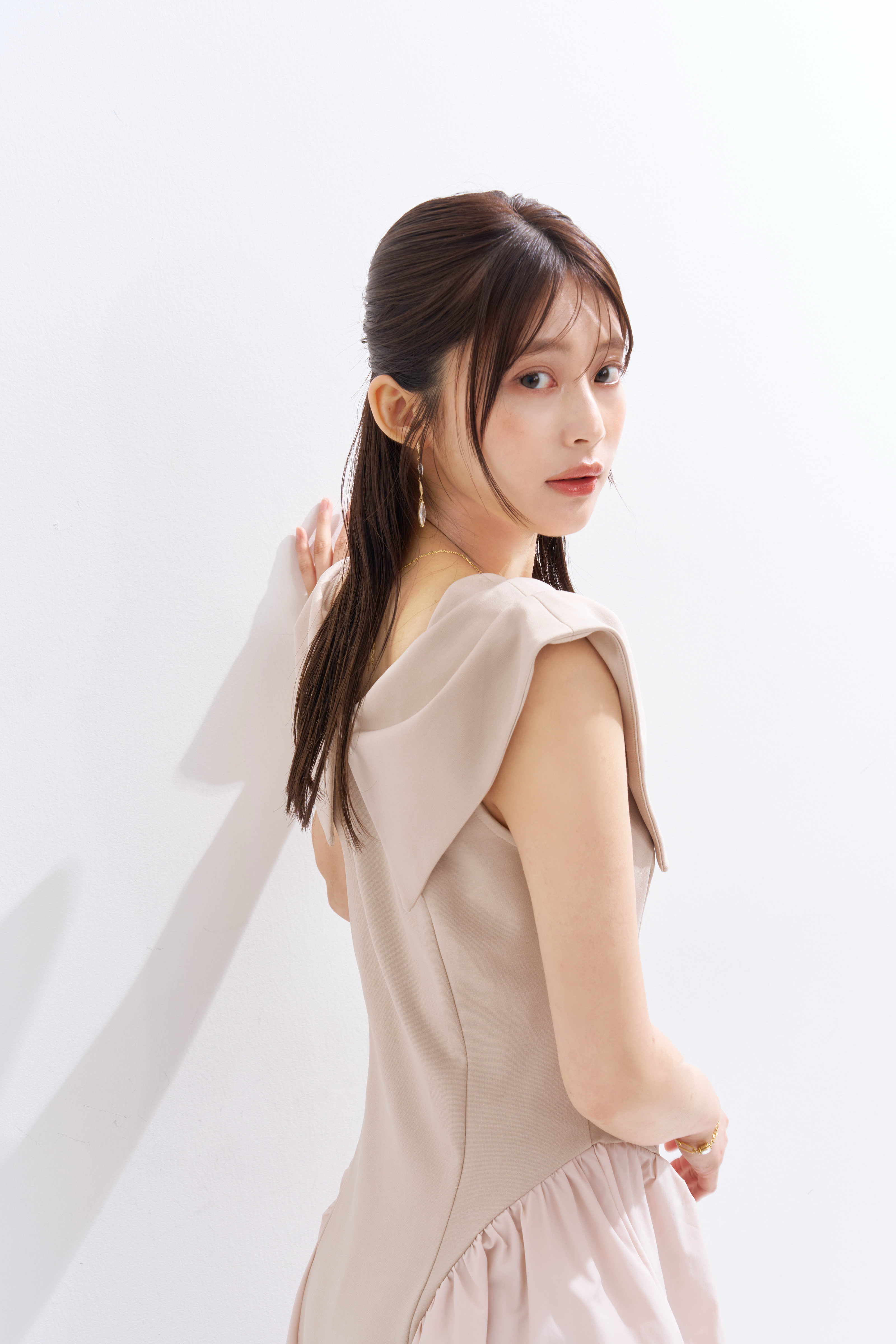 【JOUR by Crayme,】Ribbon Collar Dual Dress