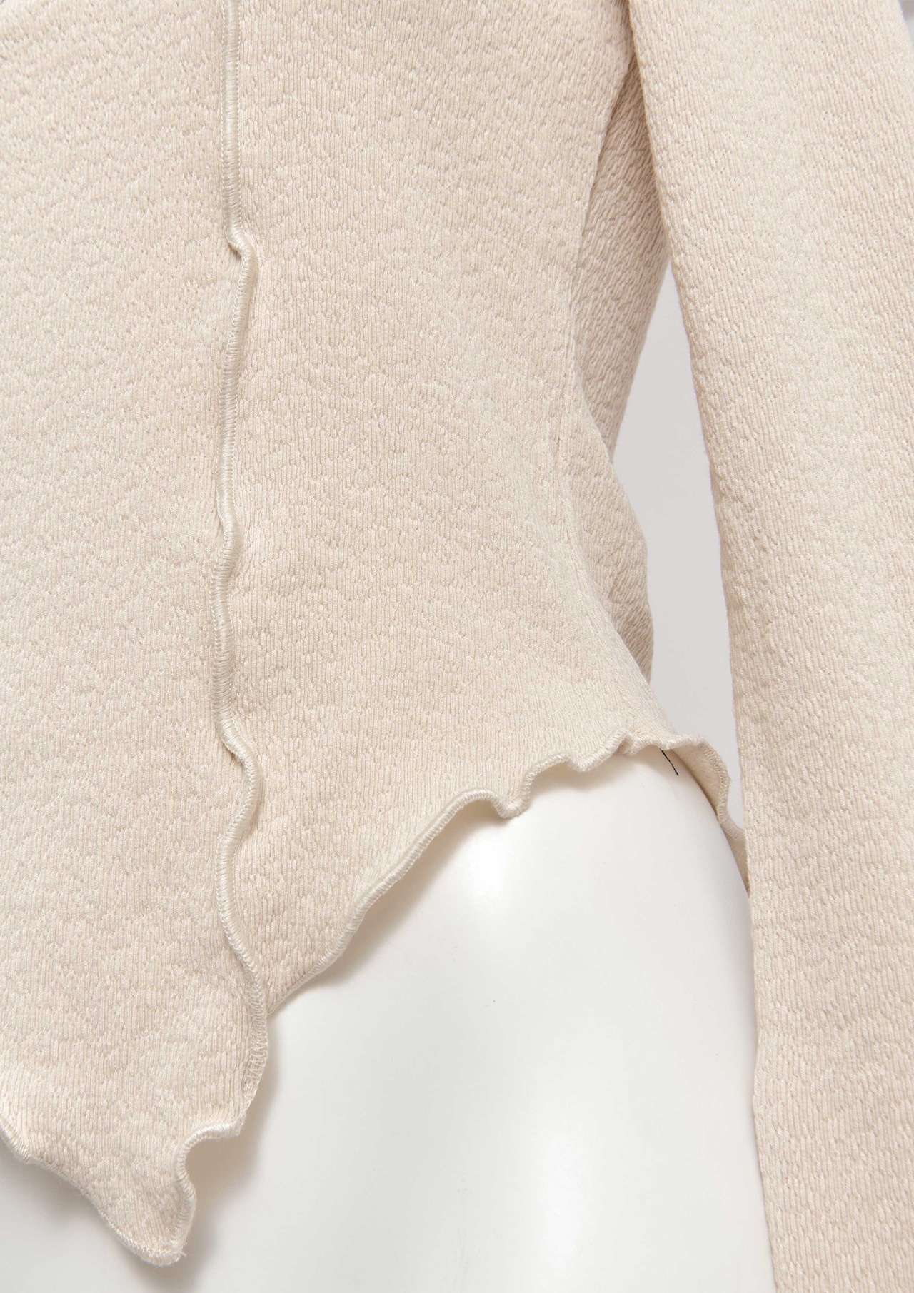 Asymmetry Hem Line Logo Tops