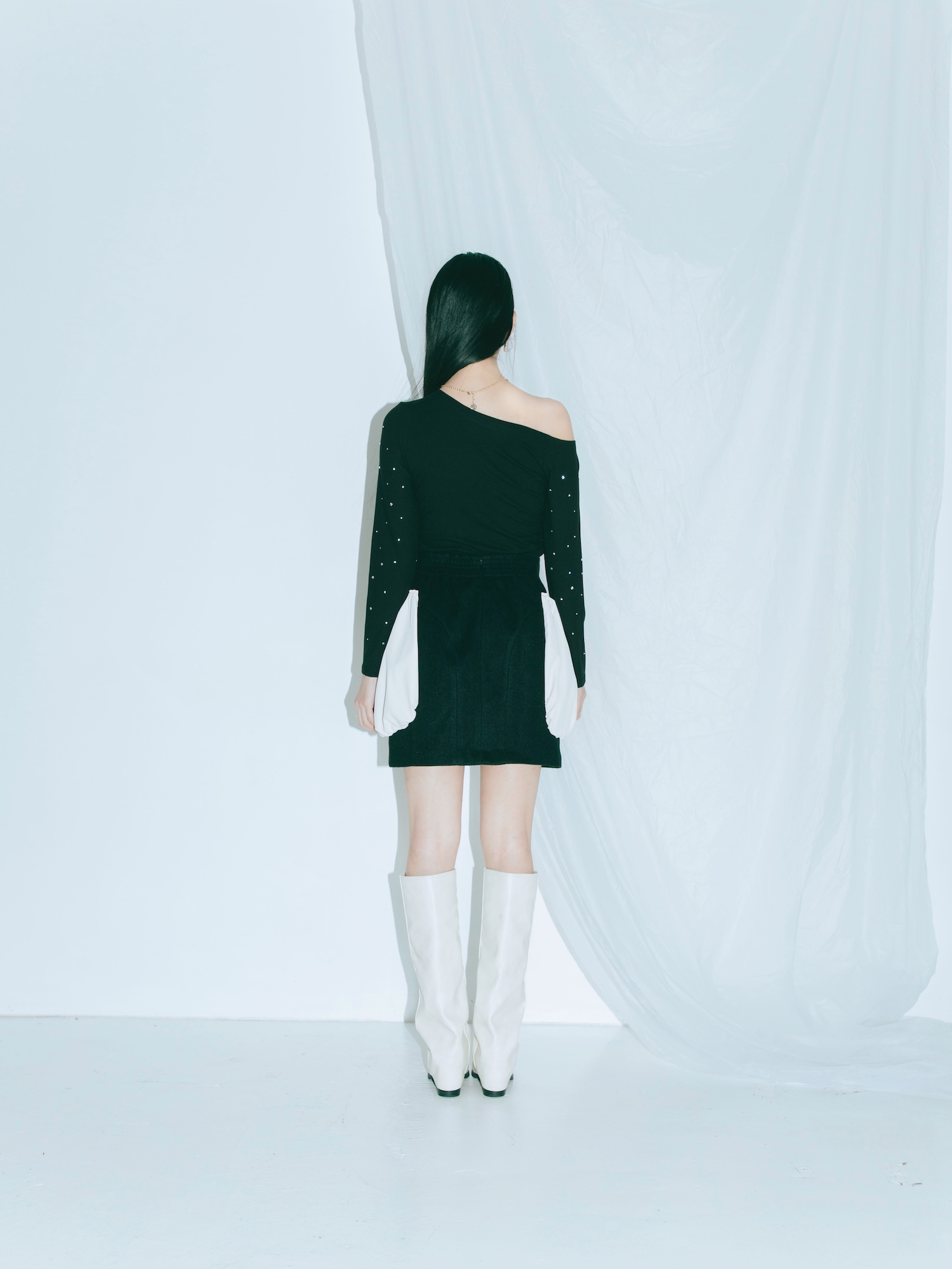 Side Whip Mini Skirt