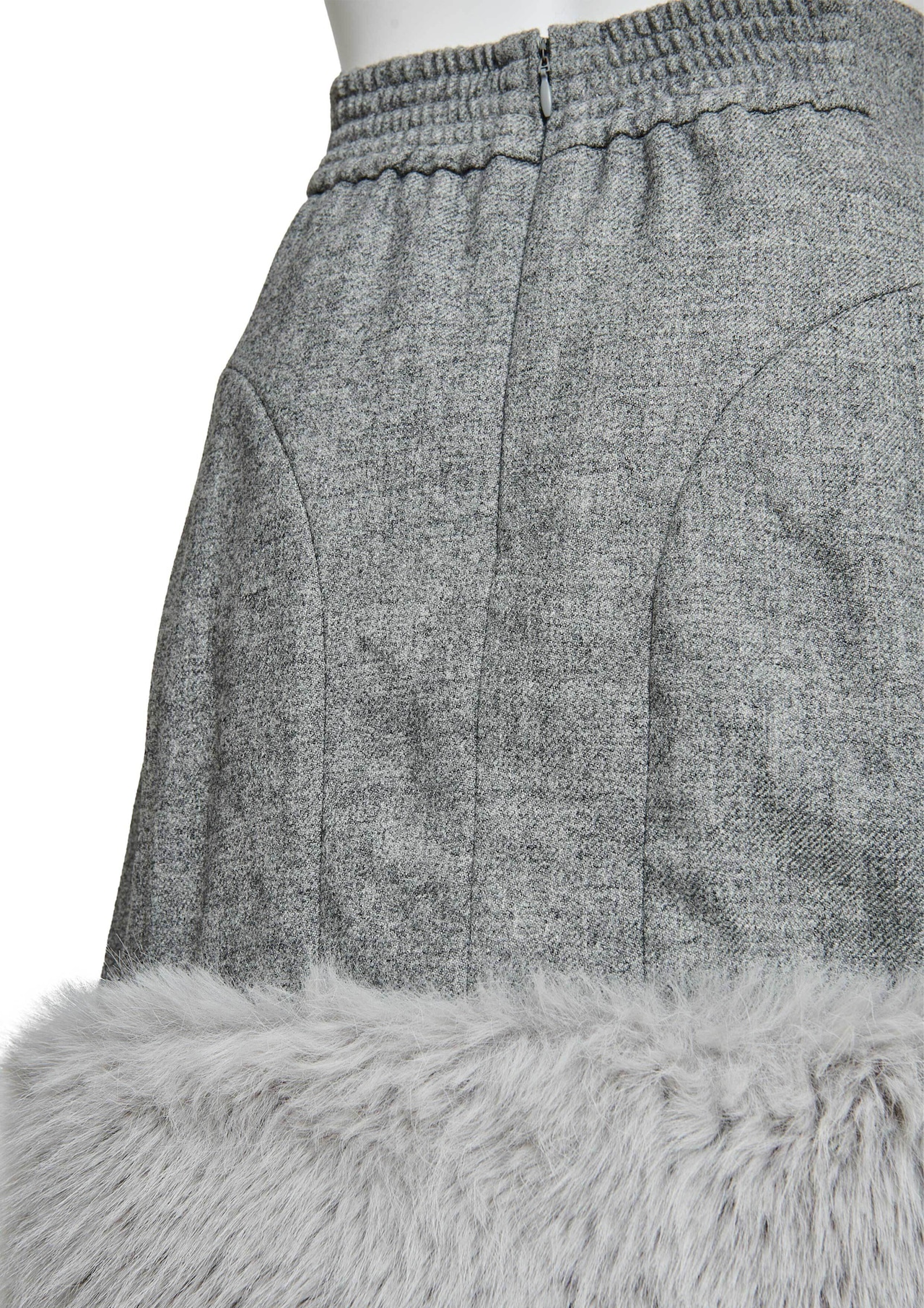 Fur Trim Mini Skirt