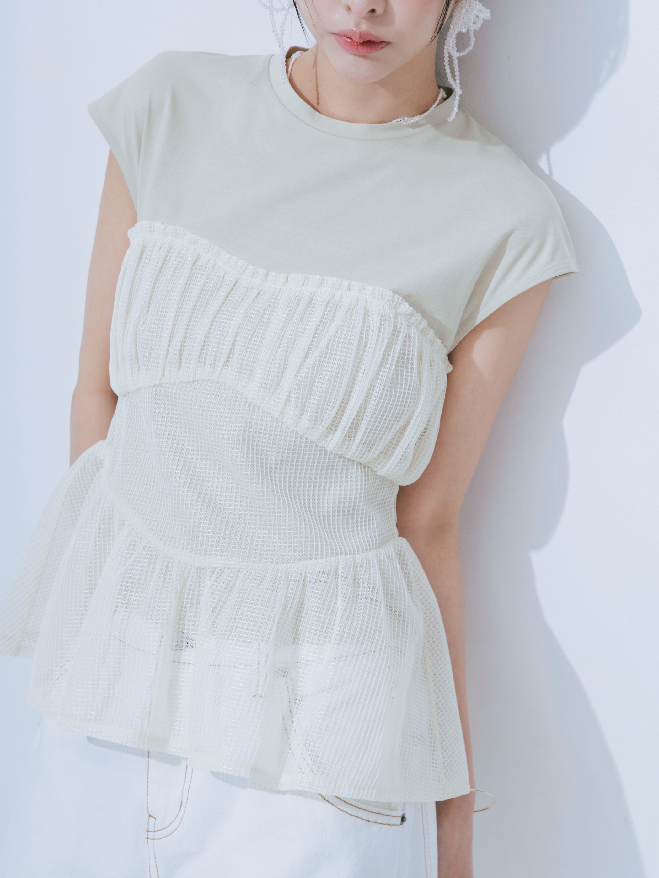 【JOUR by Crayme,】Airy Cool Bistier Tops