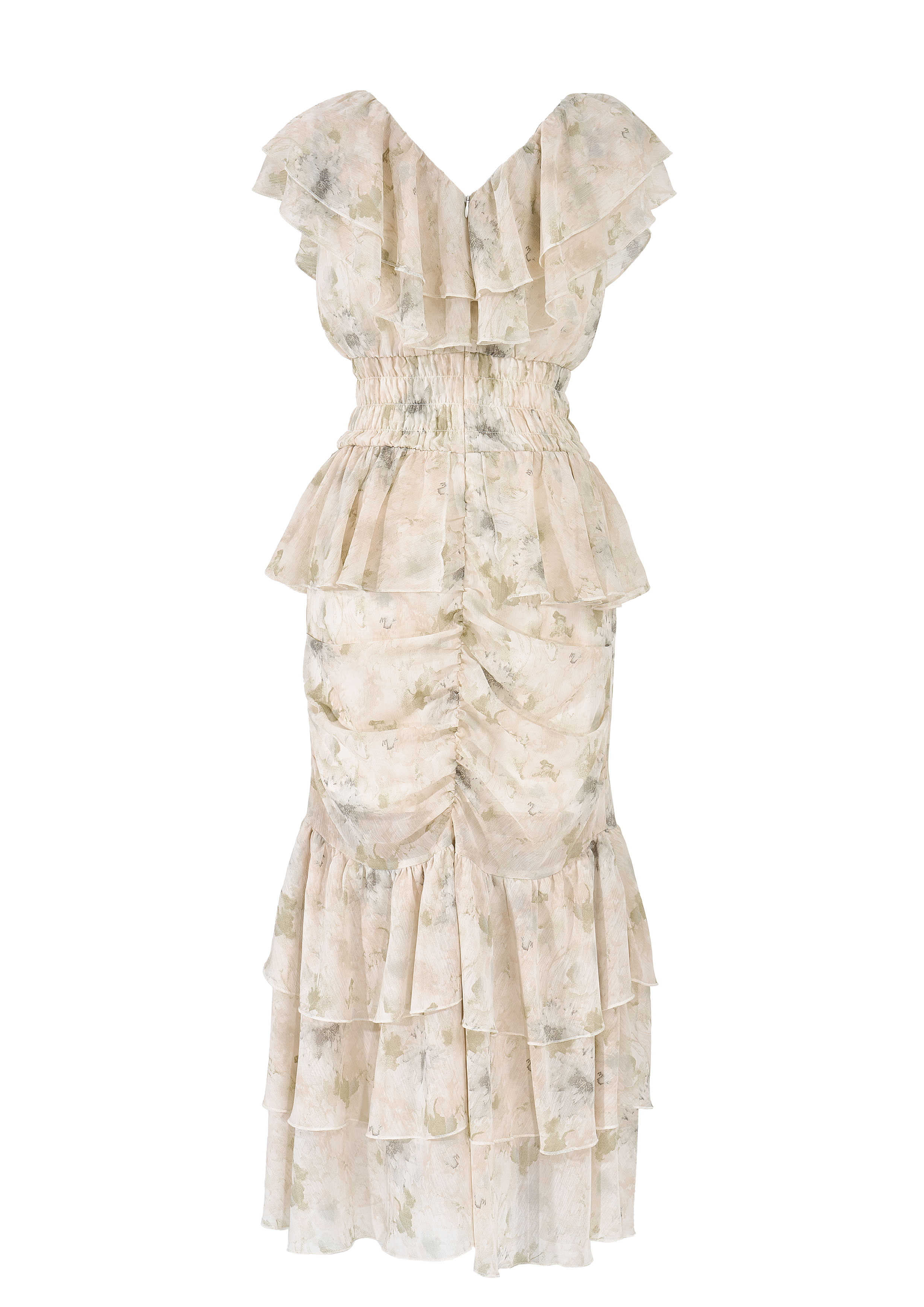 Watercolor Ruffle Dress
